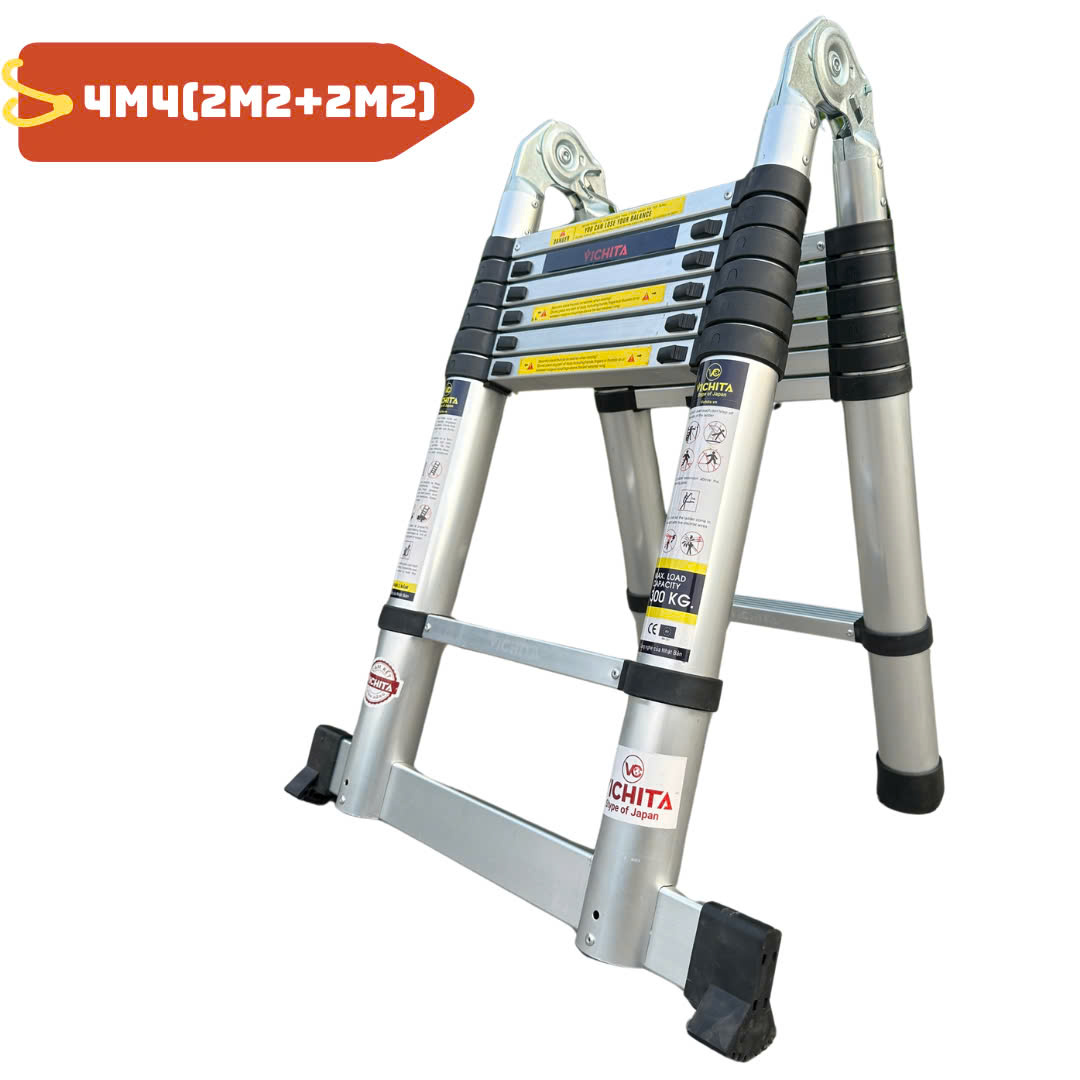 Thang nhôm rút đôi chữ A VICHITA 4M4 (2.2M + 2.2M) Bản tiêu chuẩn