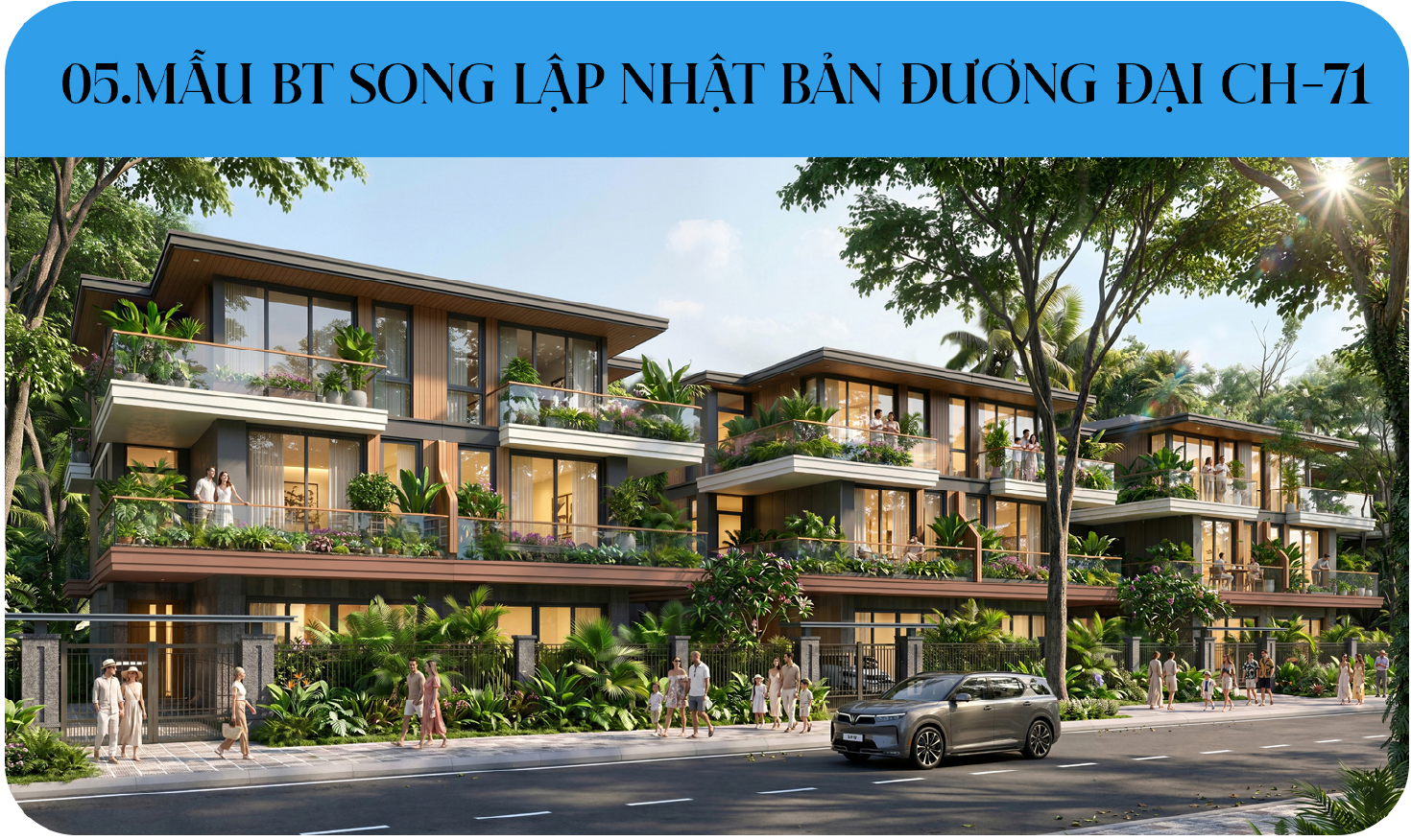Mẫu Liền Kề Hiện Đại Xanh CH-75