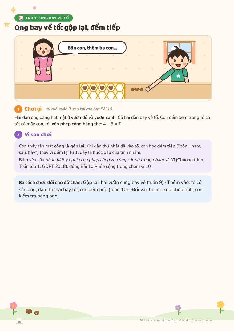 Trang mẫu: “Gộp lại, thêm vào, bớt đi”
