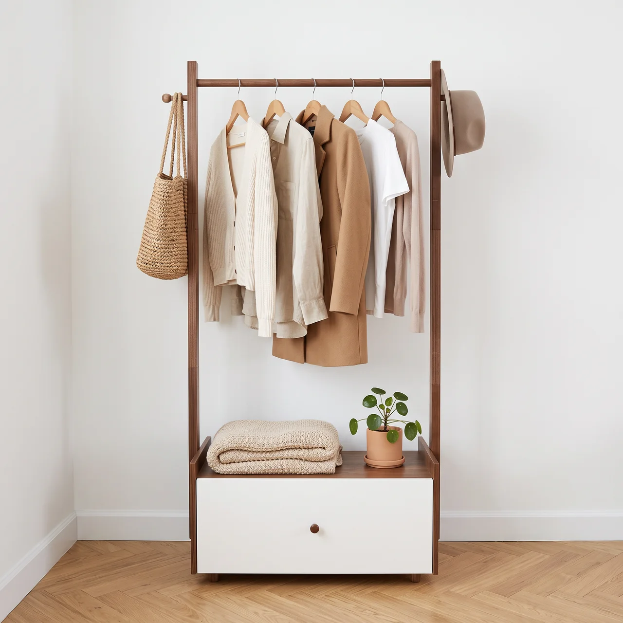 Kệ treo quần áo gỗ MDF lõi xanh