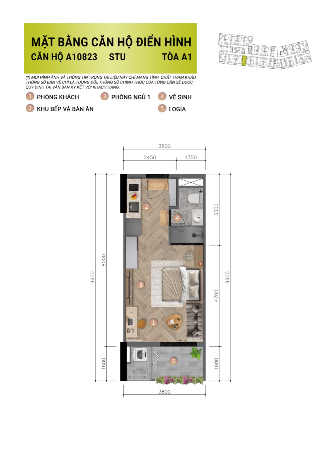 Layout căn Studio