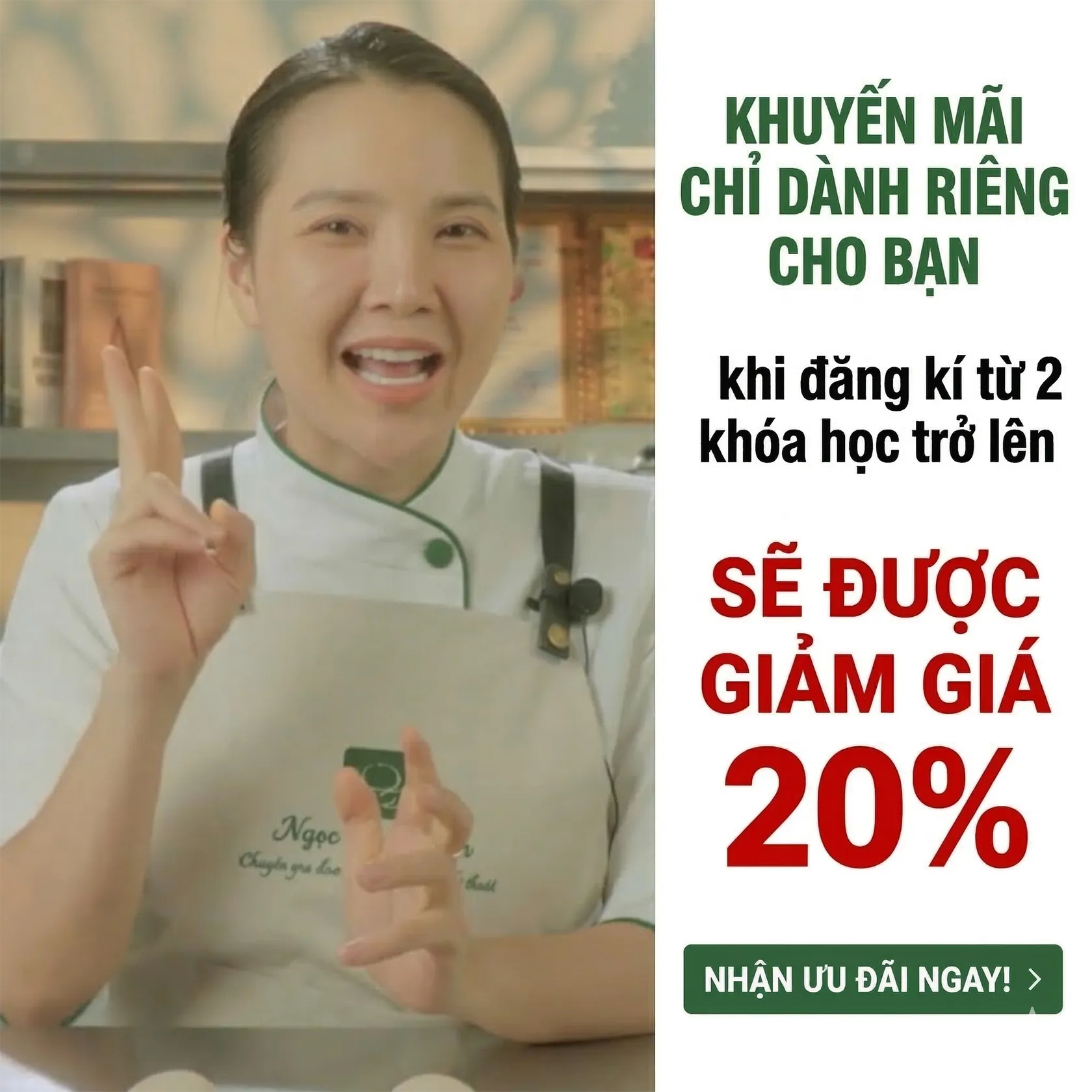 Khuyến mãi giảm giá 20% khi đăng ký từ 2 khóa học