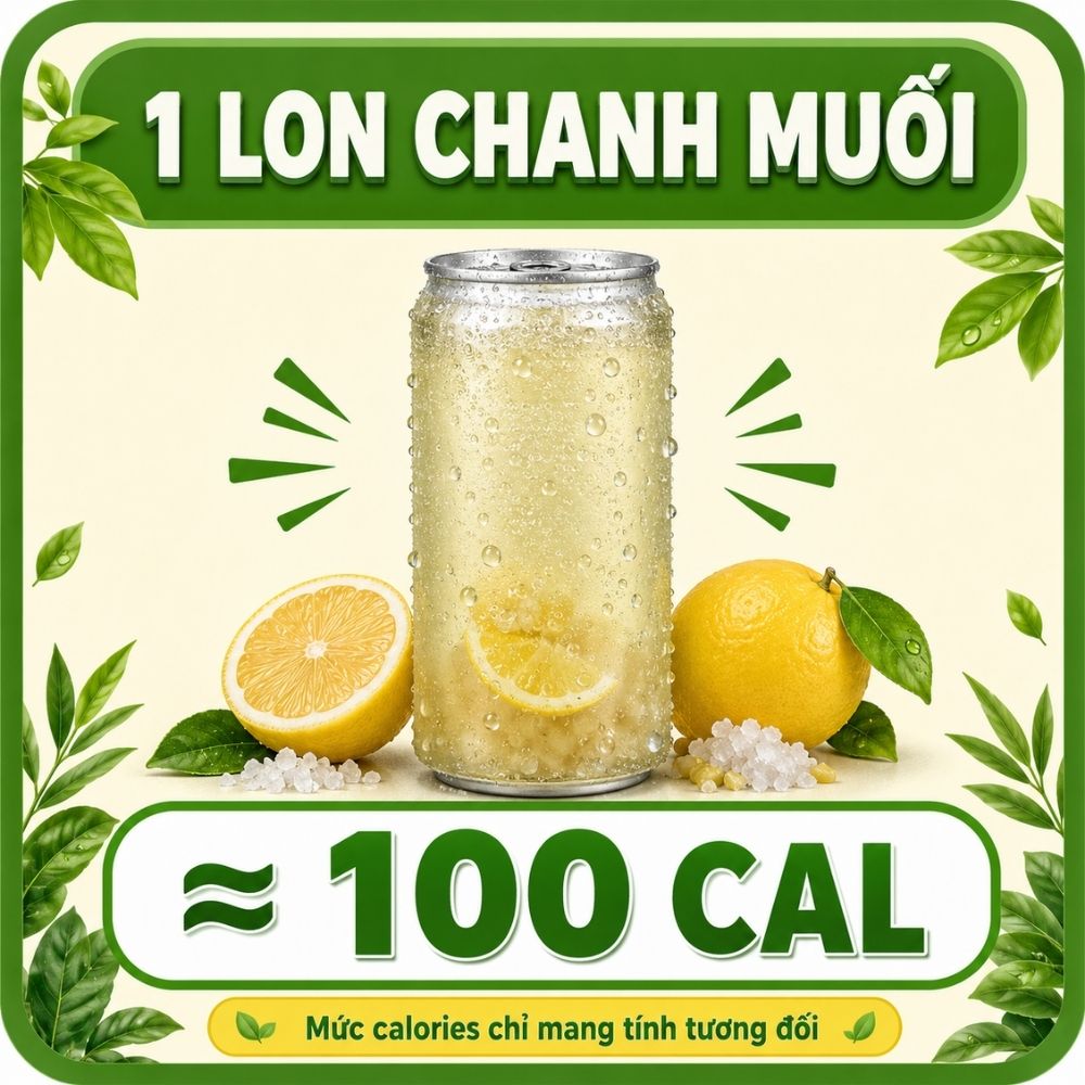 1 lon chanh muối - khoảng 100 calorie