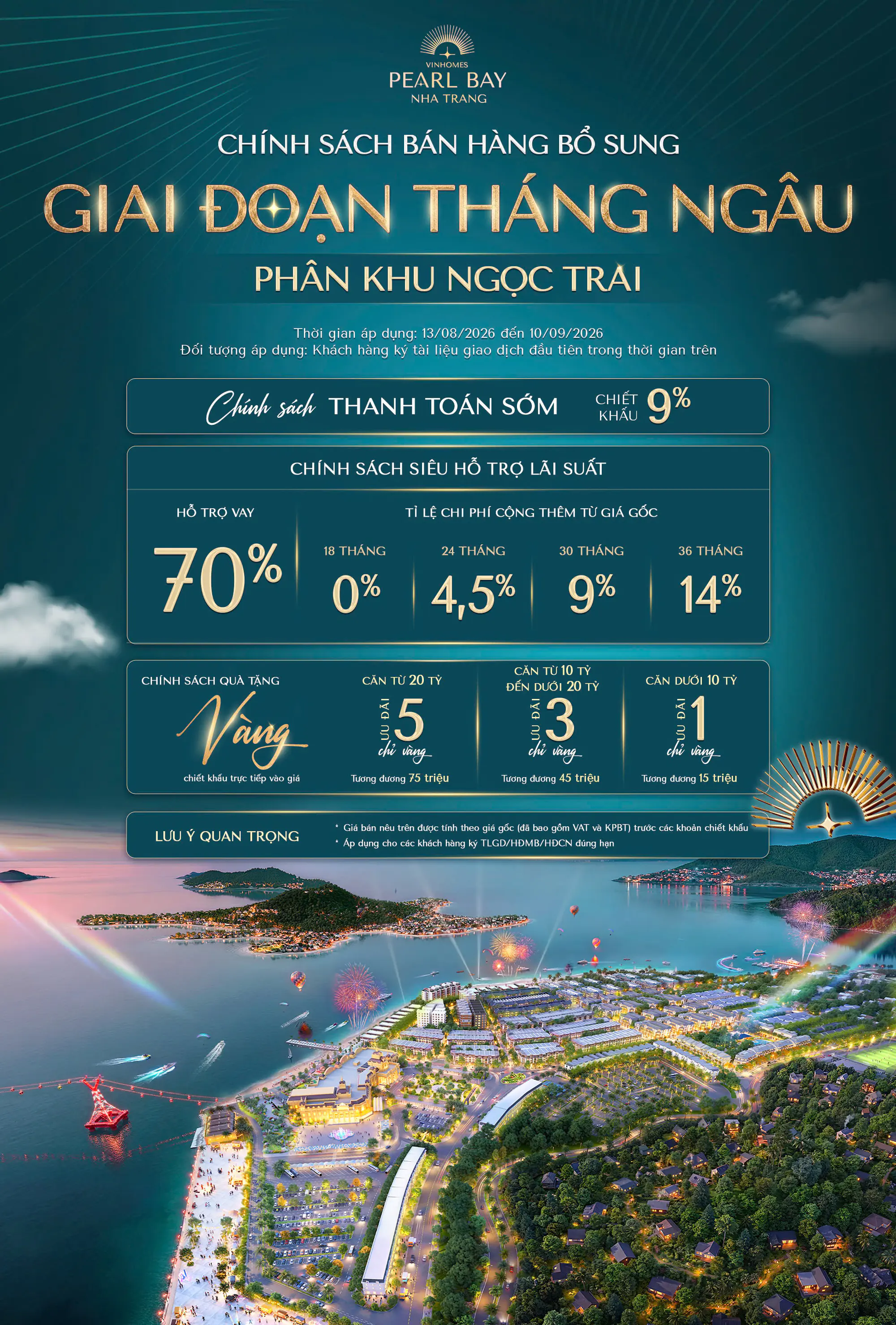 Chính sách bán hàng phân khu Ngọc Trai