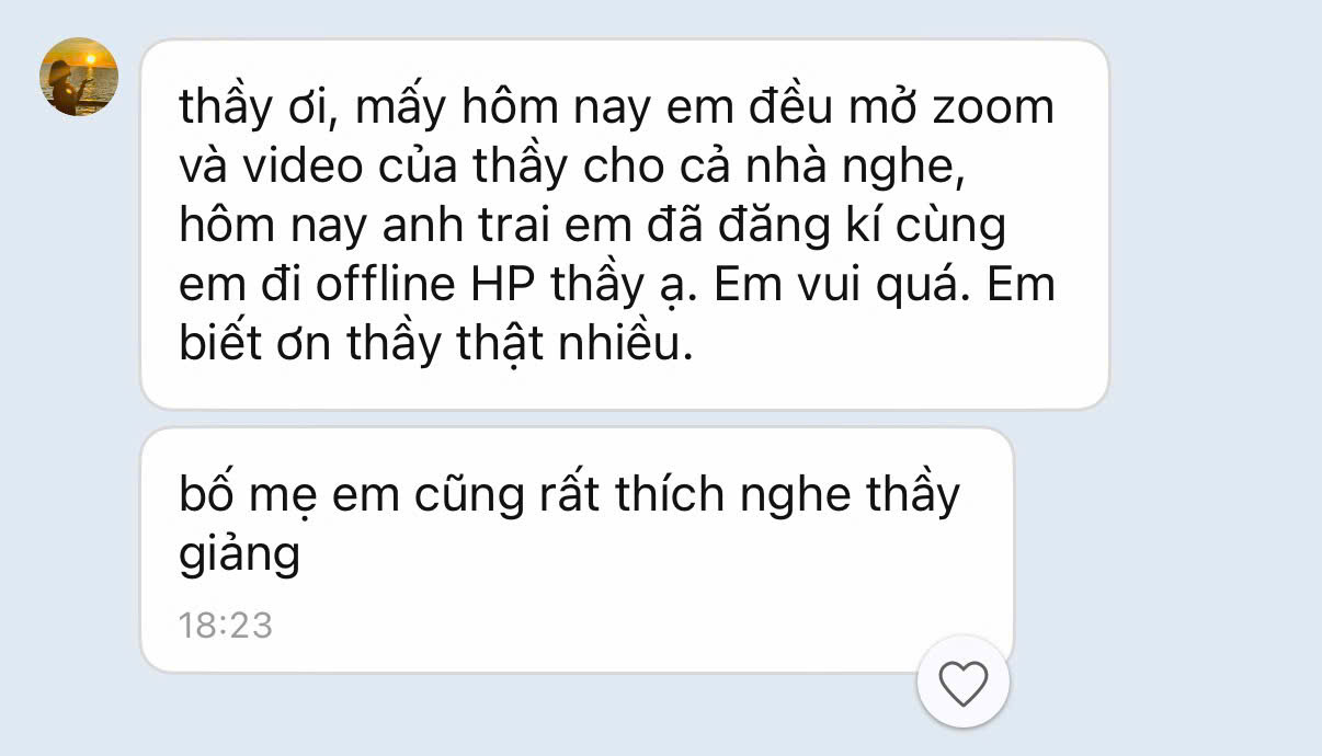 Feedback học viên 1