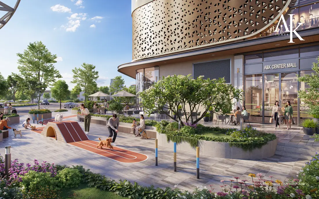 Vườn thú cưng bên A&K Center Mall