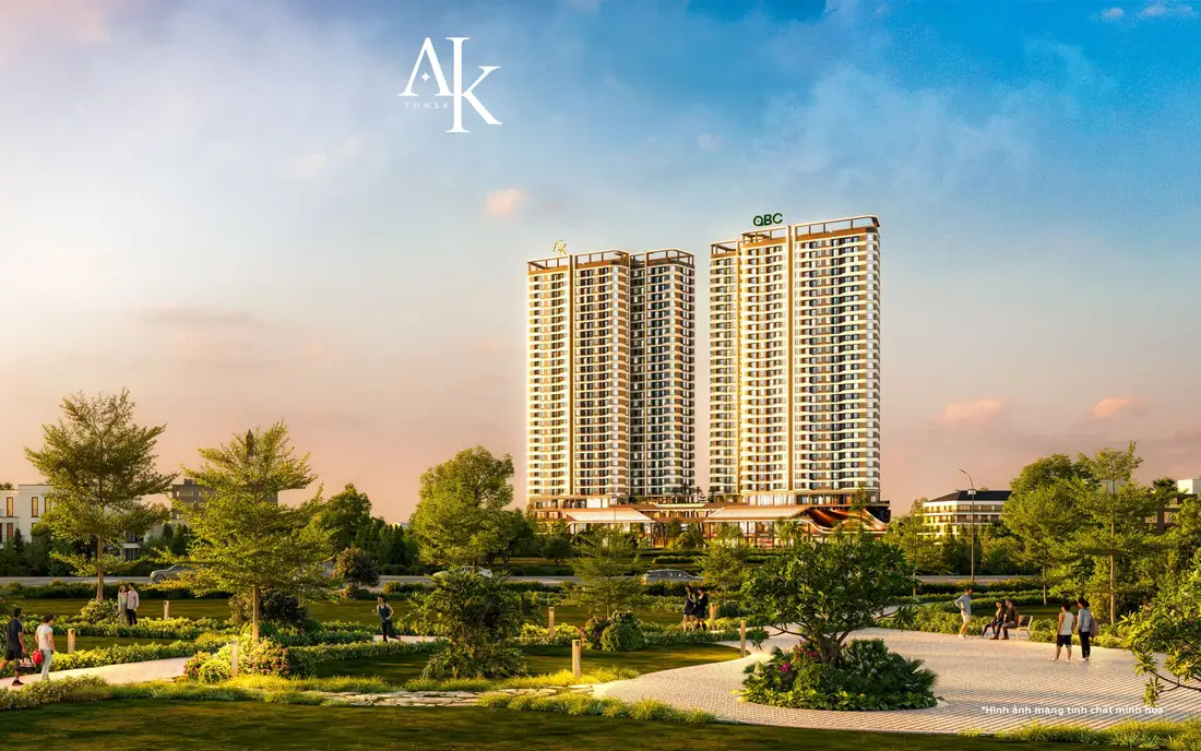 Công viên cây xanh phía trước dự án