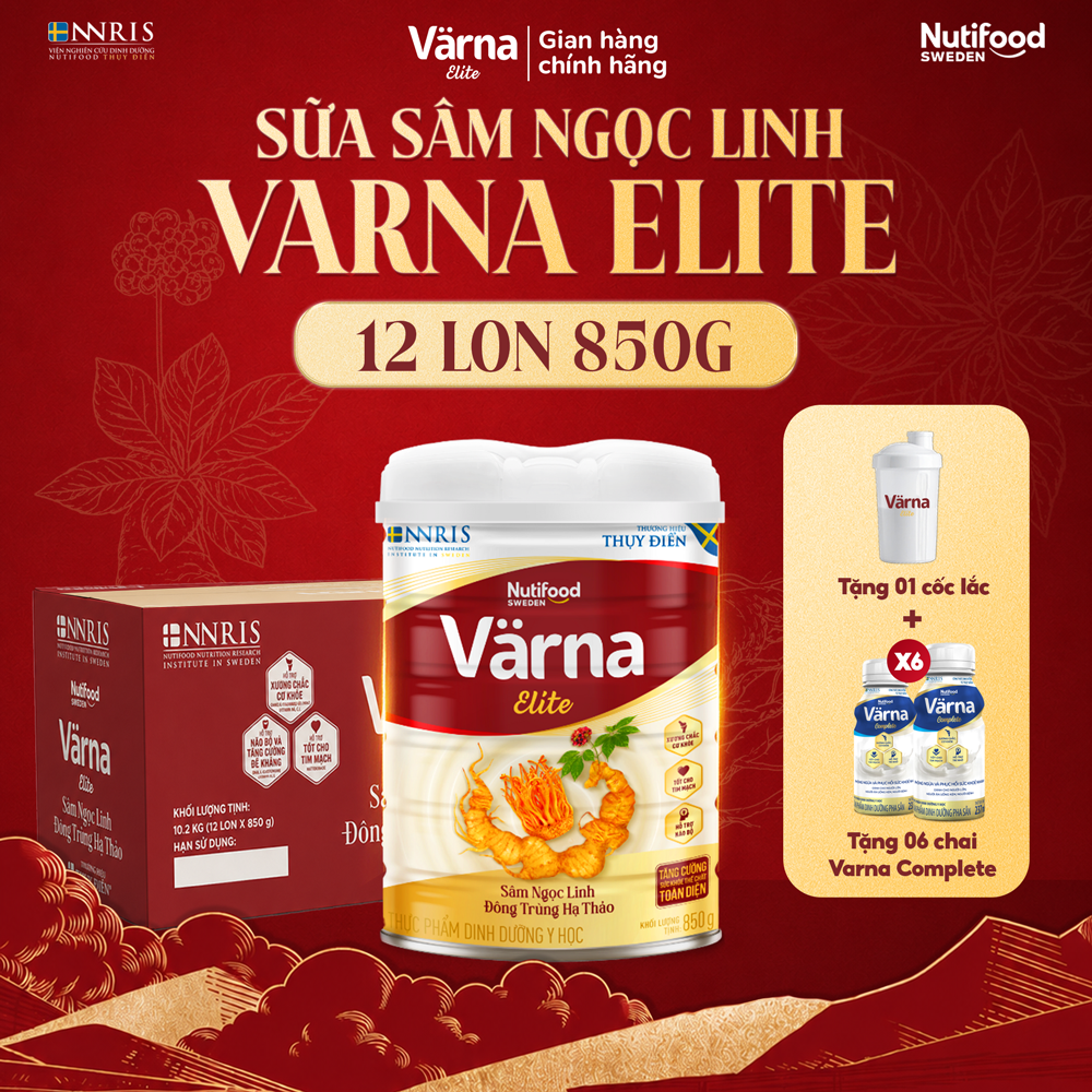 Thùng 12 lon Värna Elite 850g