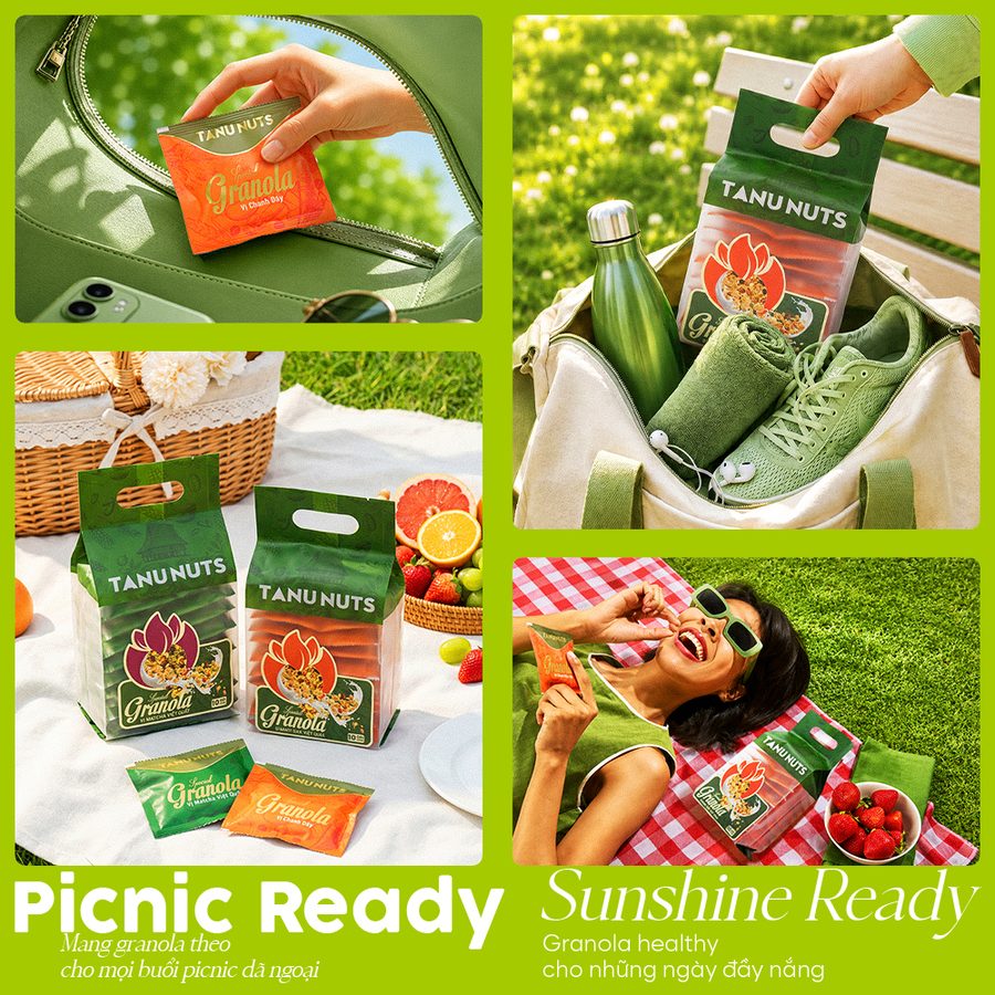 Mang Granola theo picnic dã ngoại