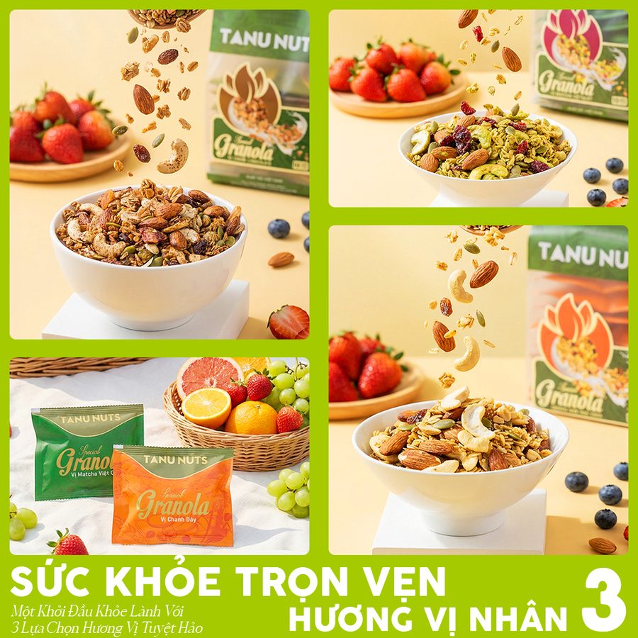 3 hương vị Granola TANU NUTS