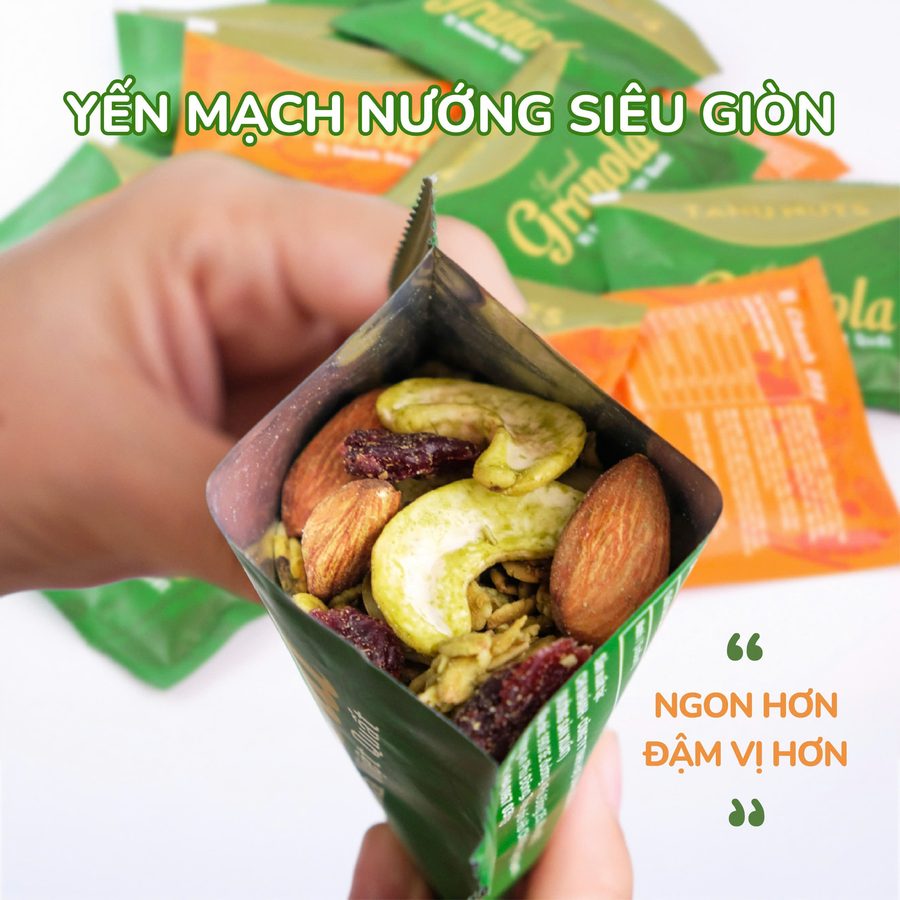 Yến mạch nướng siêu giòn, ngon hơn đậm vị hơn