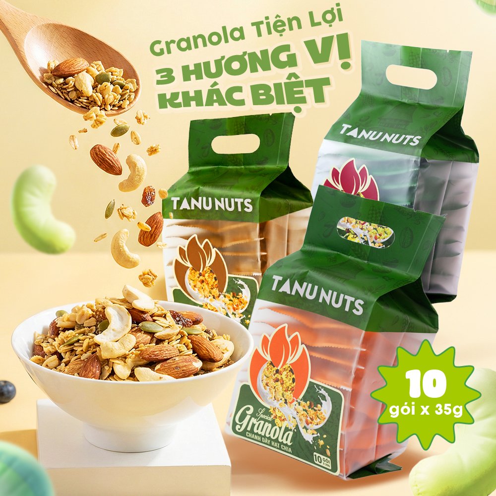 Granola Siêu Hạt Special TANU NUTS - 3 hương vị