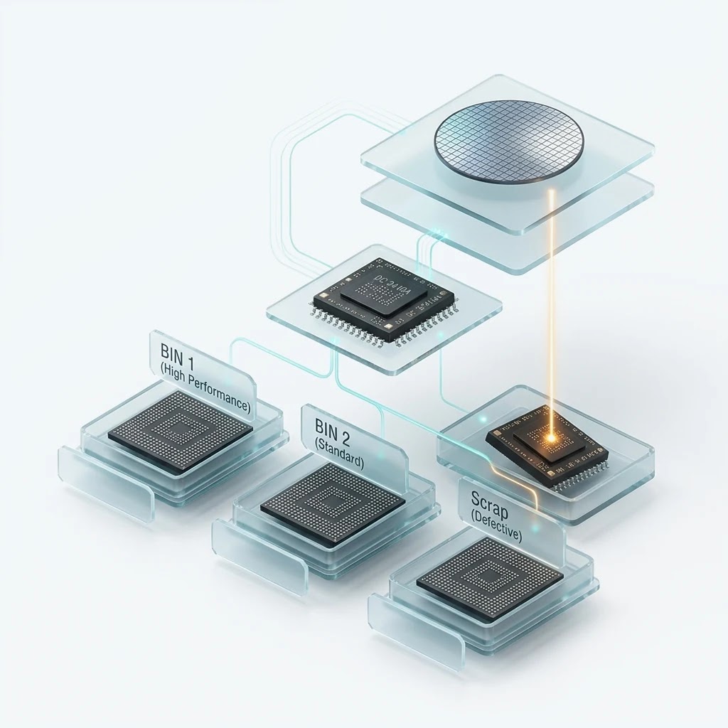 Mô phỏng 3D phả hệ Lot, Datecode, phân cấp BIN và cô lập RMA