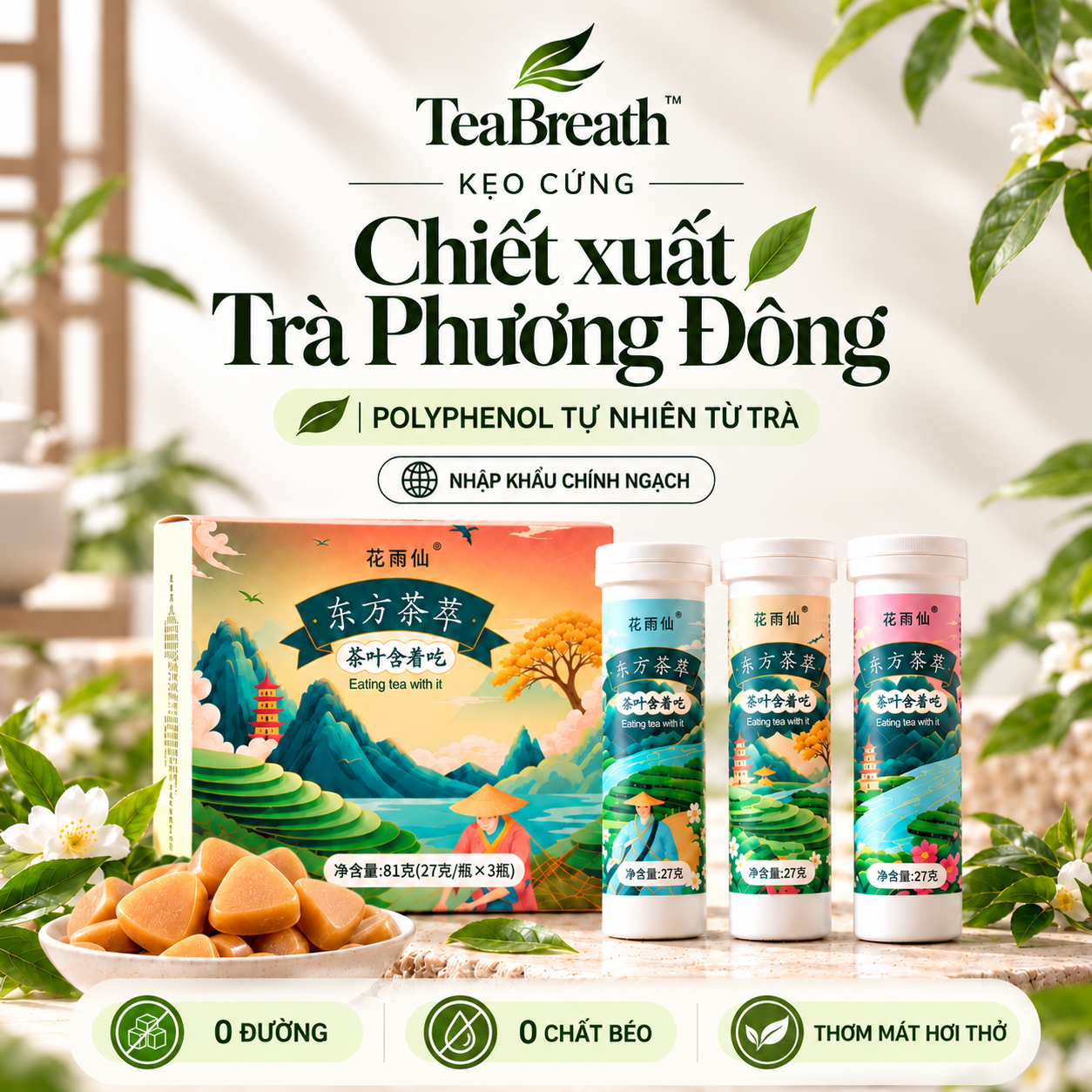 Ảnh 1 - Giới thiệu sản phẩm viên ngậm trà xanh