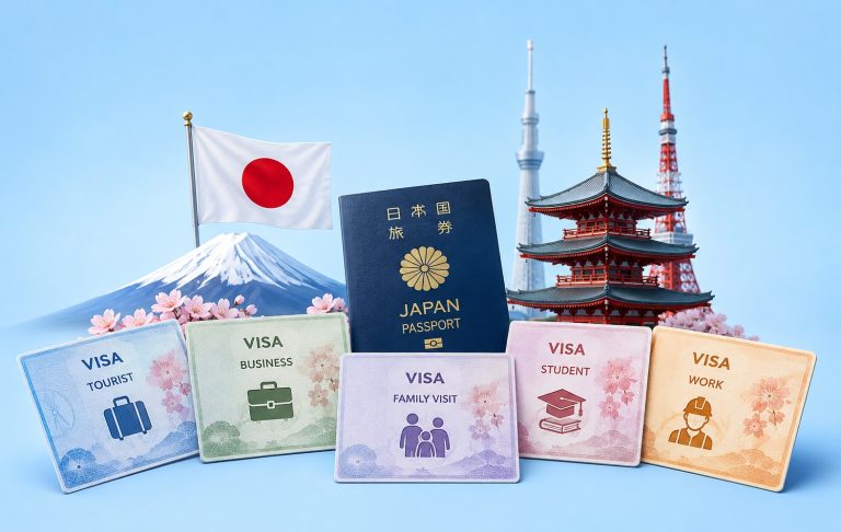 Các loại visa Nhật Bản phổ biến theo mục đích nhập cảnh