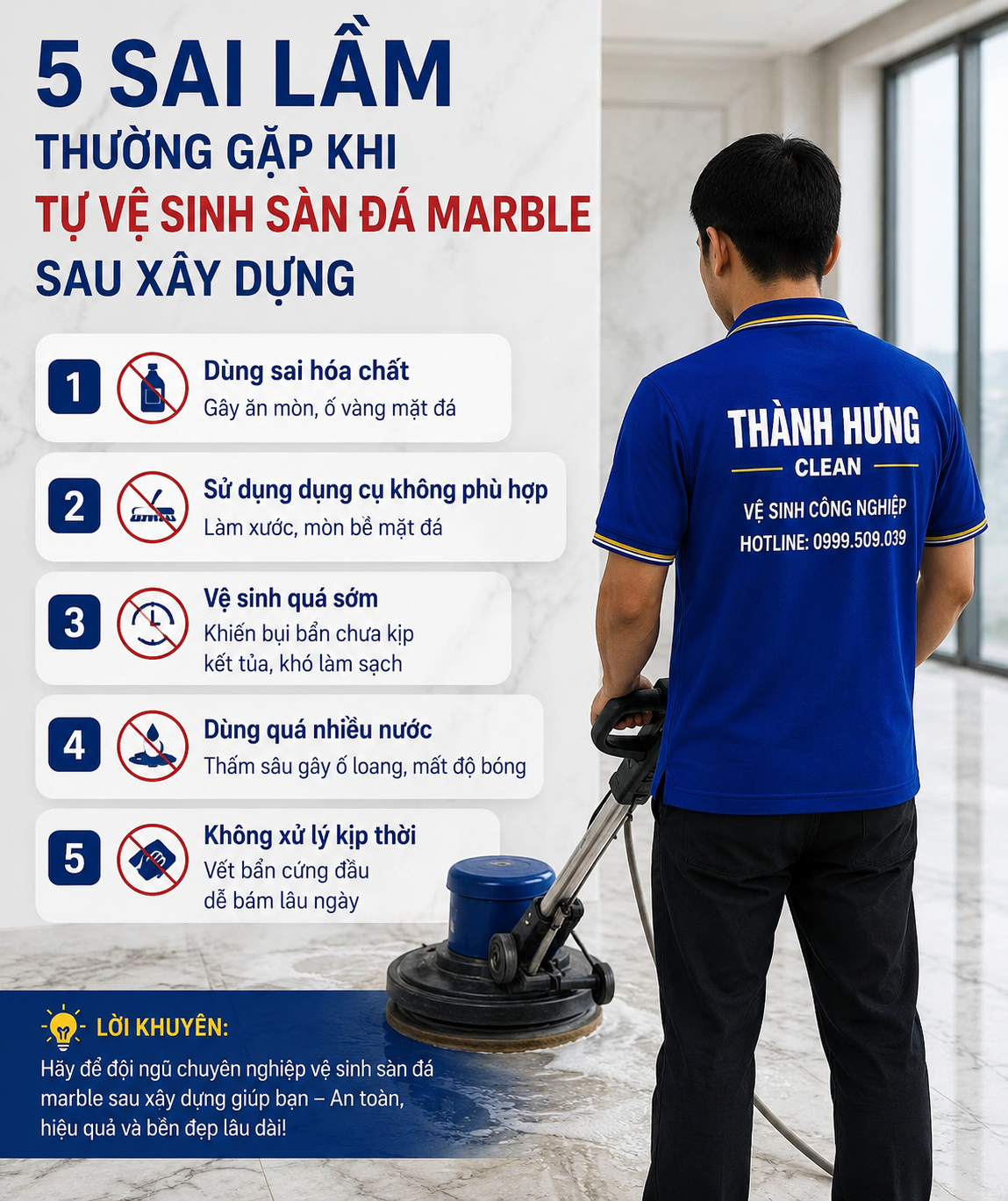 Vệ sinh sàn đá Marble