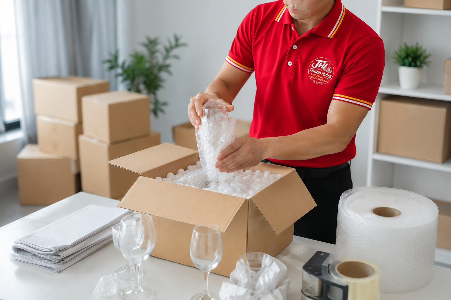 Cách đóng gói đồ dễ vỡ khi chuyển nhà