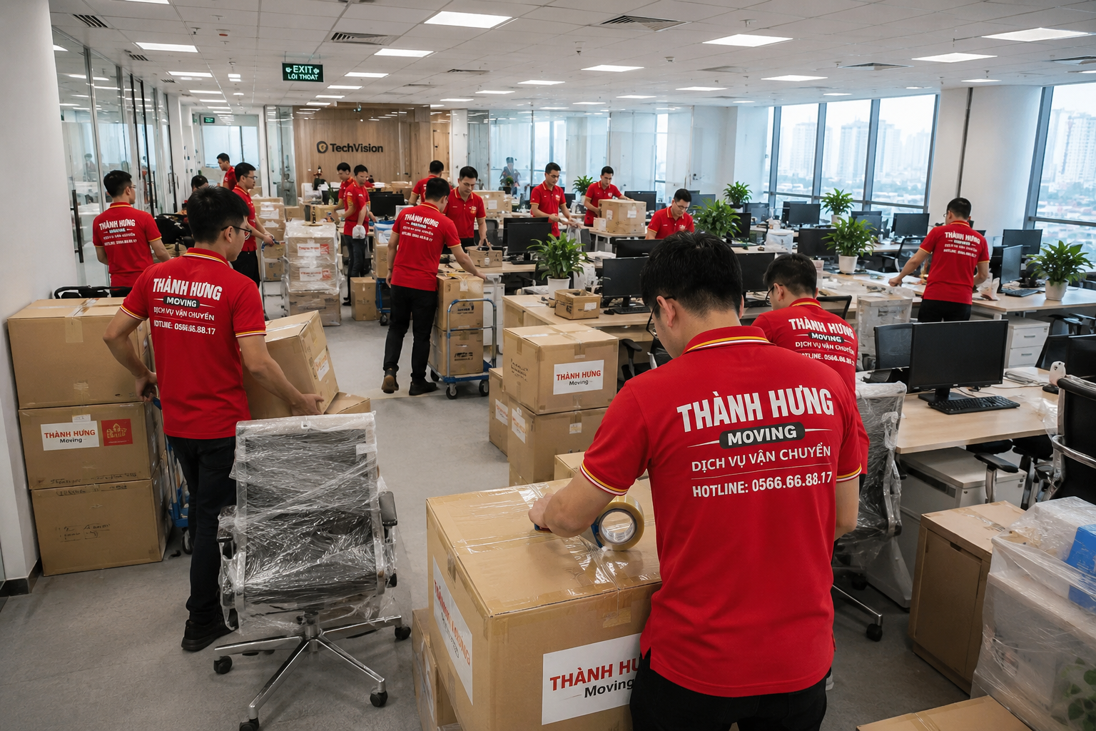 chuyển văn phòng thành hưng 120m2
