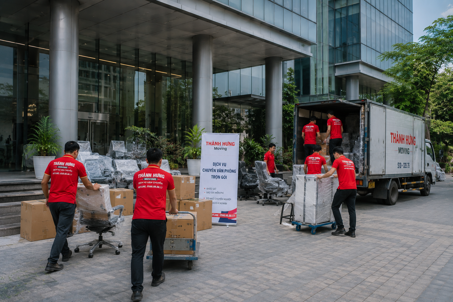 setup văn phòng thành hưng moving