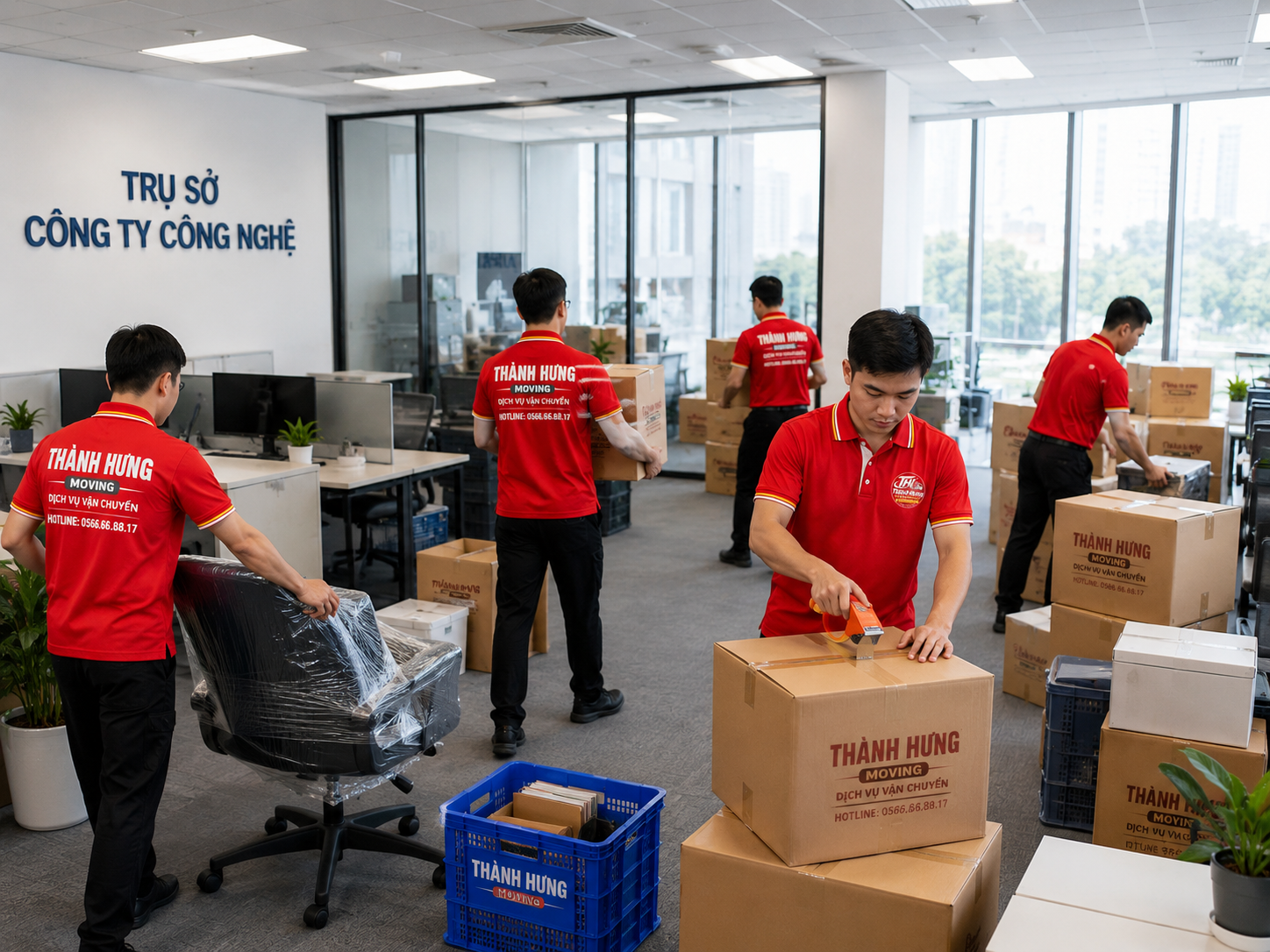 Quy trình chuyển văn phòng chuyên nghiệp Thành Hưng Moving