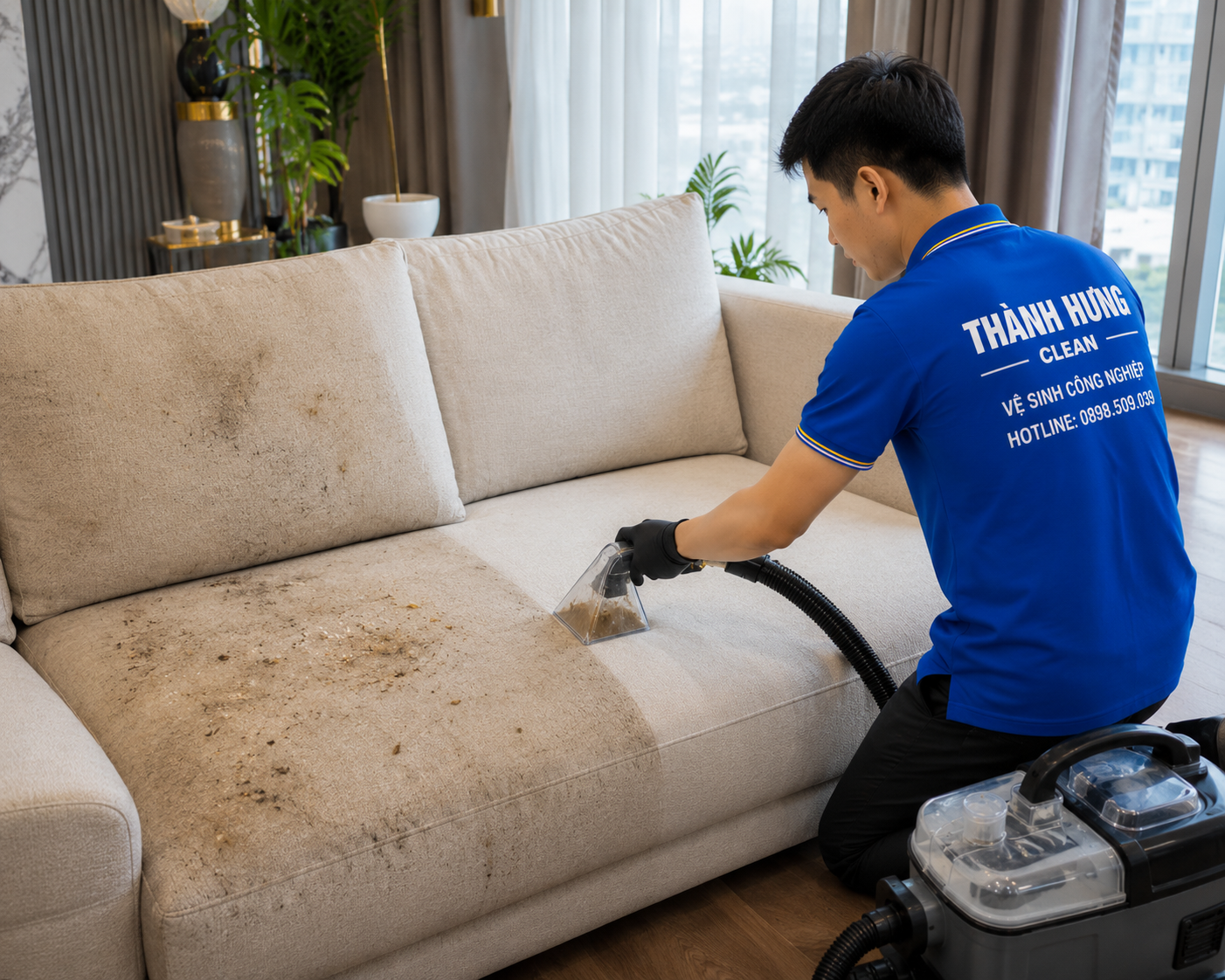 Ảnh minh chứng dự án giặt sofa vải
