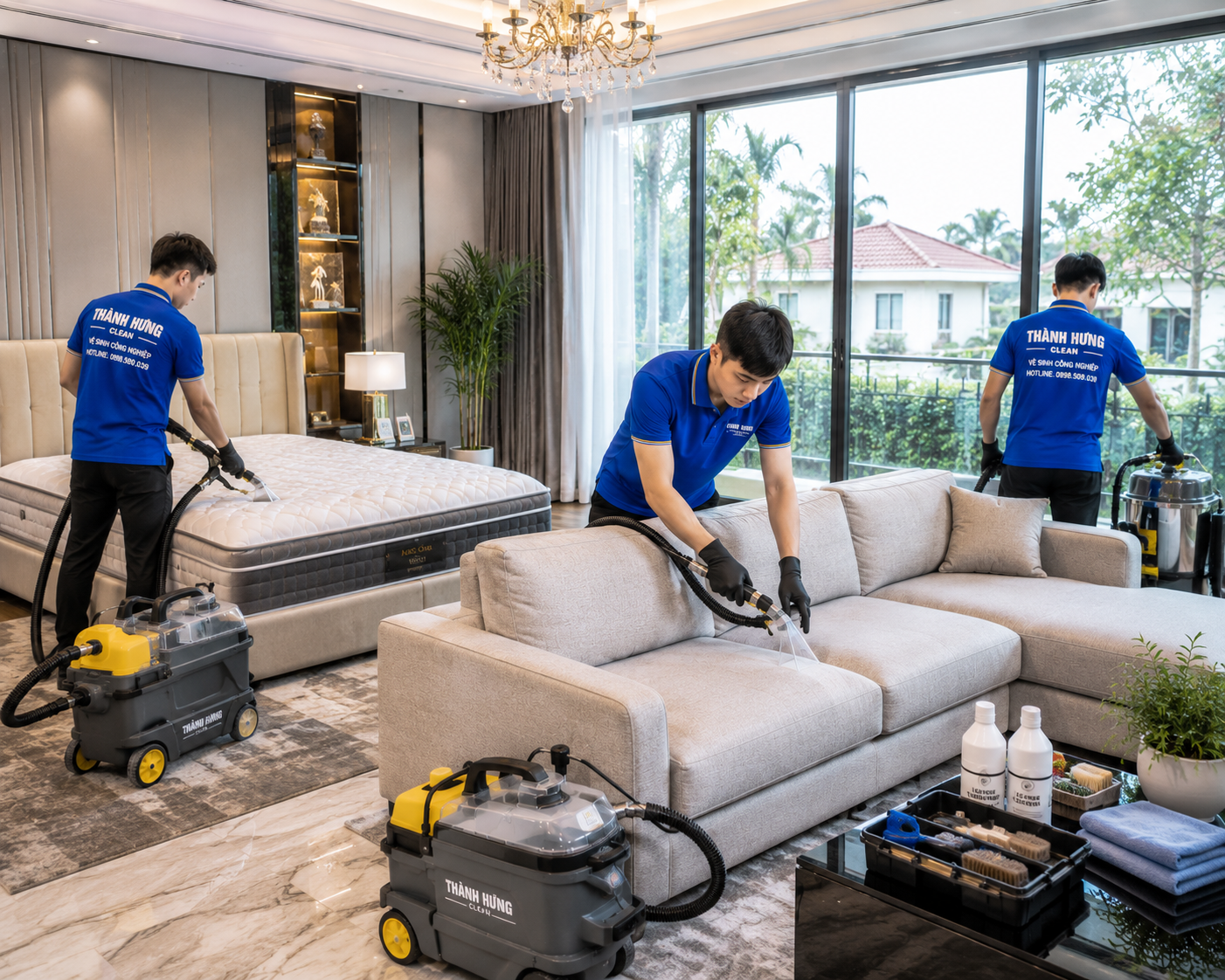 Ảnh minh chứng dự án vệ sinh nệm sofa