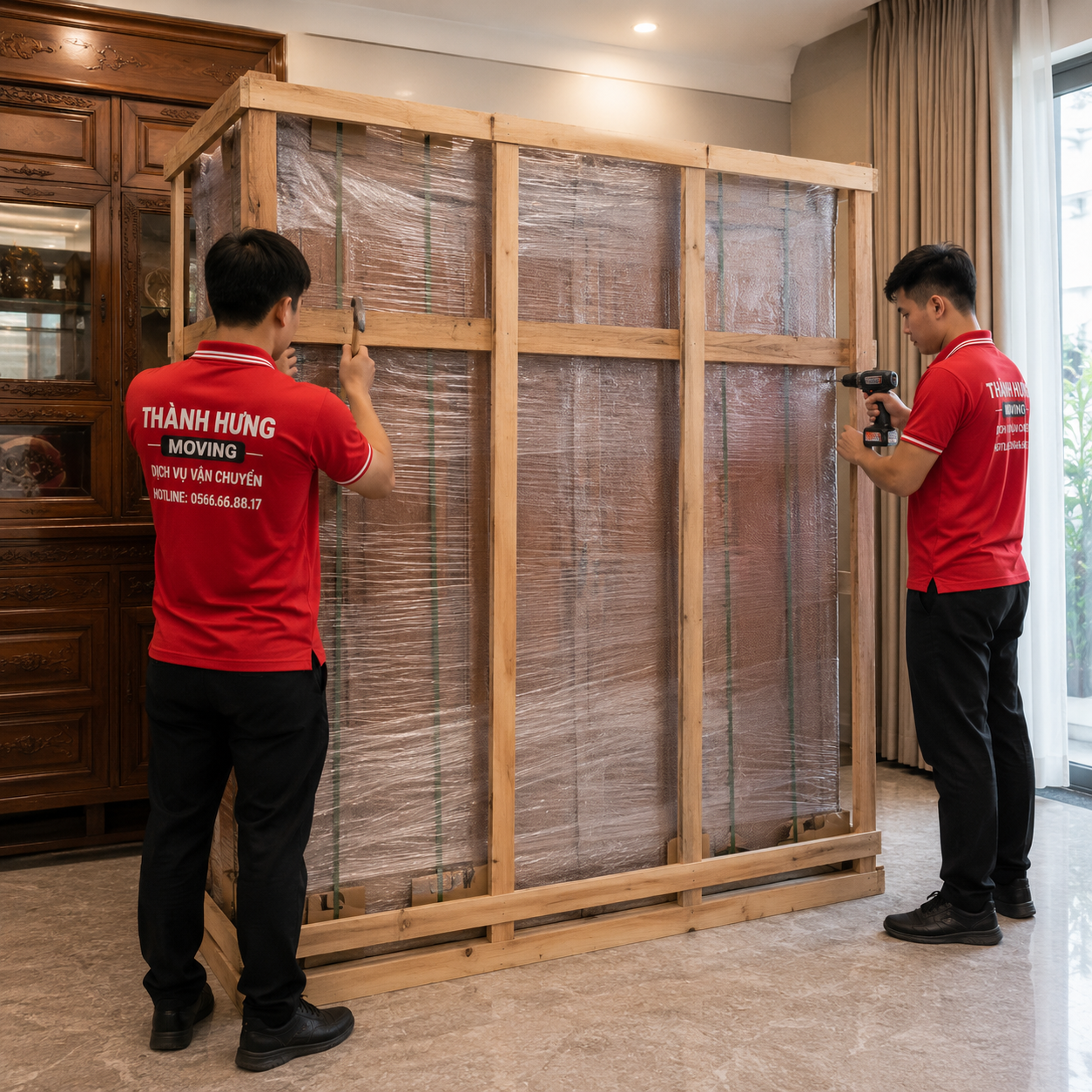 Đóng gói tủ gỗ