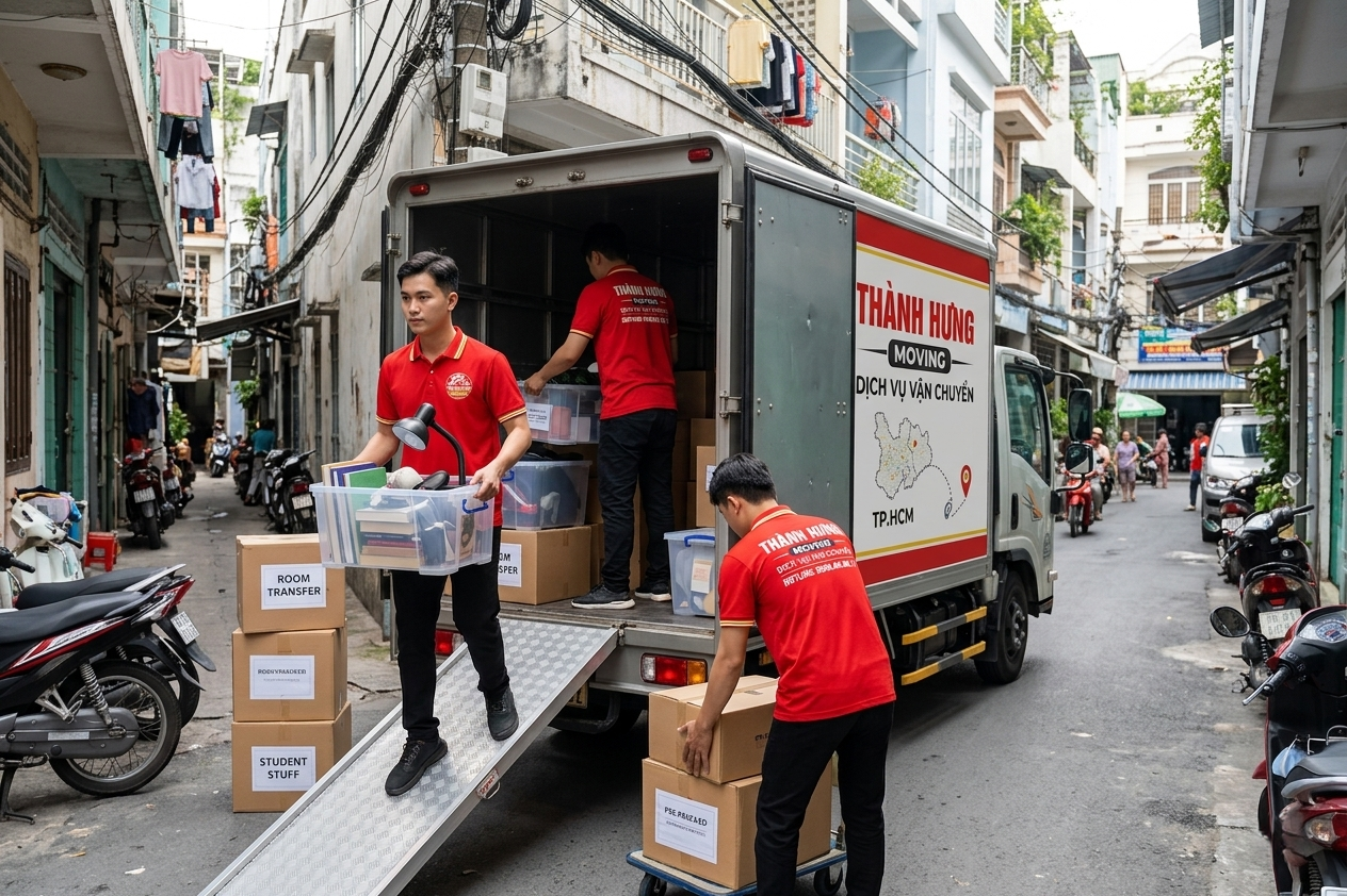 Xe tải chuyển phòng trọ