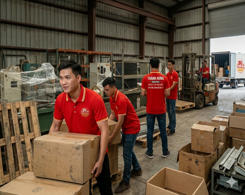 Chuyển kho xưởng Thành Hưng Moving