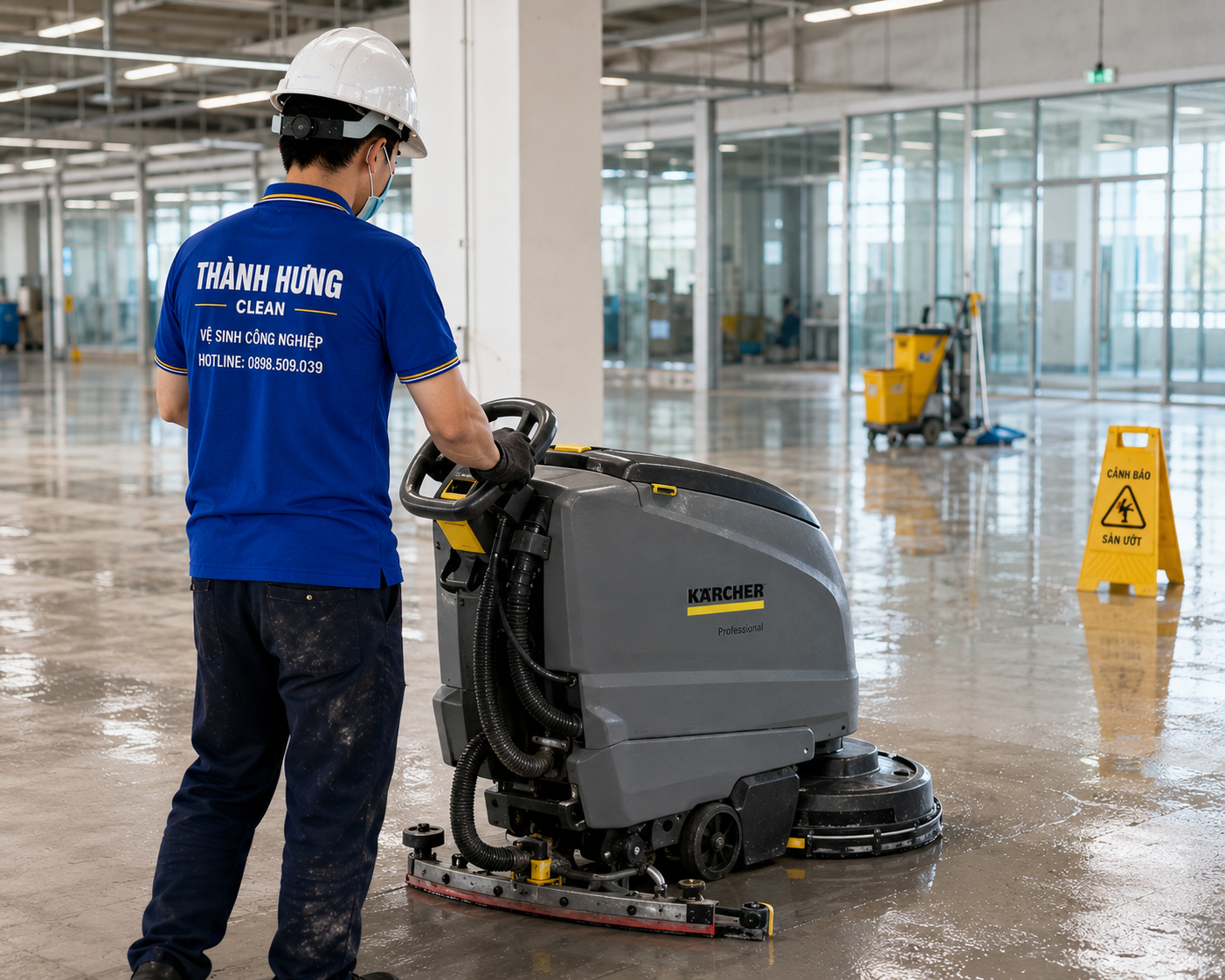 Máy chà sàn liên hợp Karcher – Thành Hưng Clean