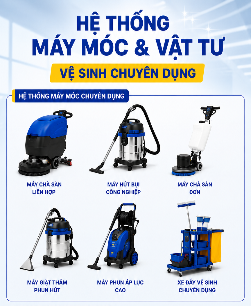 Hệ thống máy móc chuyên dụng Thành Hưng Clean
