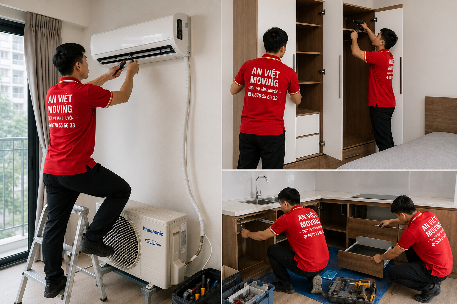 Tháo lắp máy lạnh và nội thất