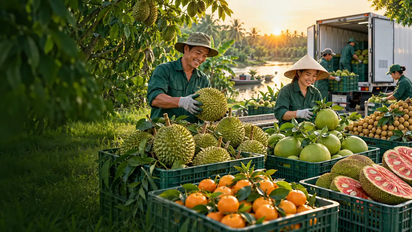 Thu hoạch và trung chuyển nông sản