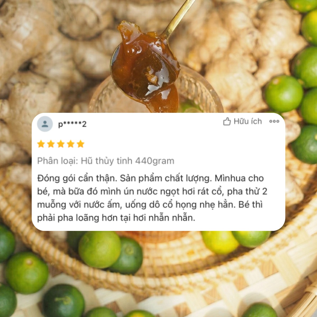 Đánh giá khách hàng Tắc Gừng Mật Ong