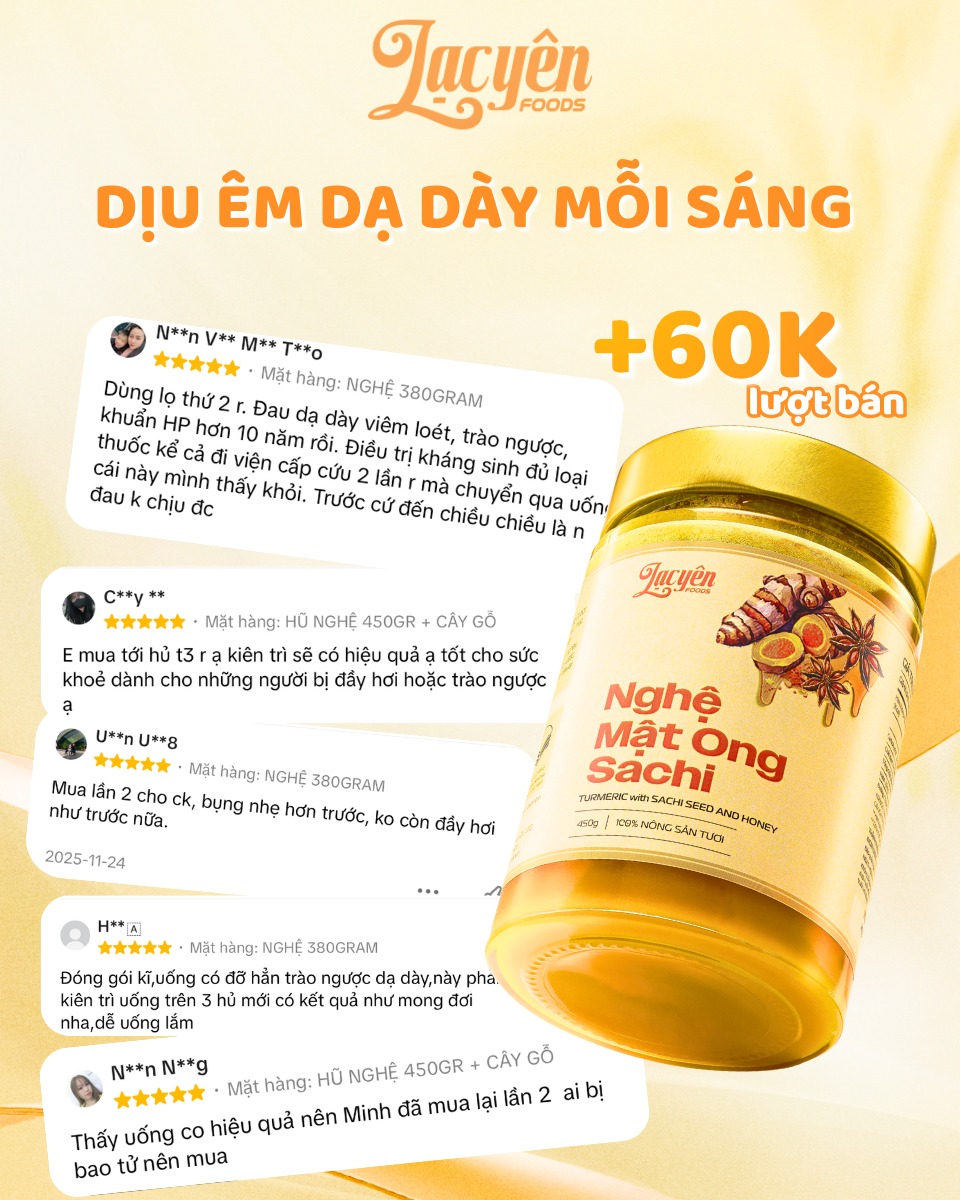 Đánh giá khách hàng Nghệ Mật Ong Sachi