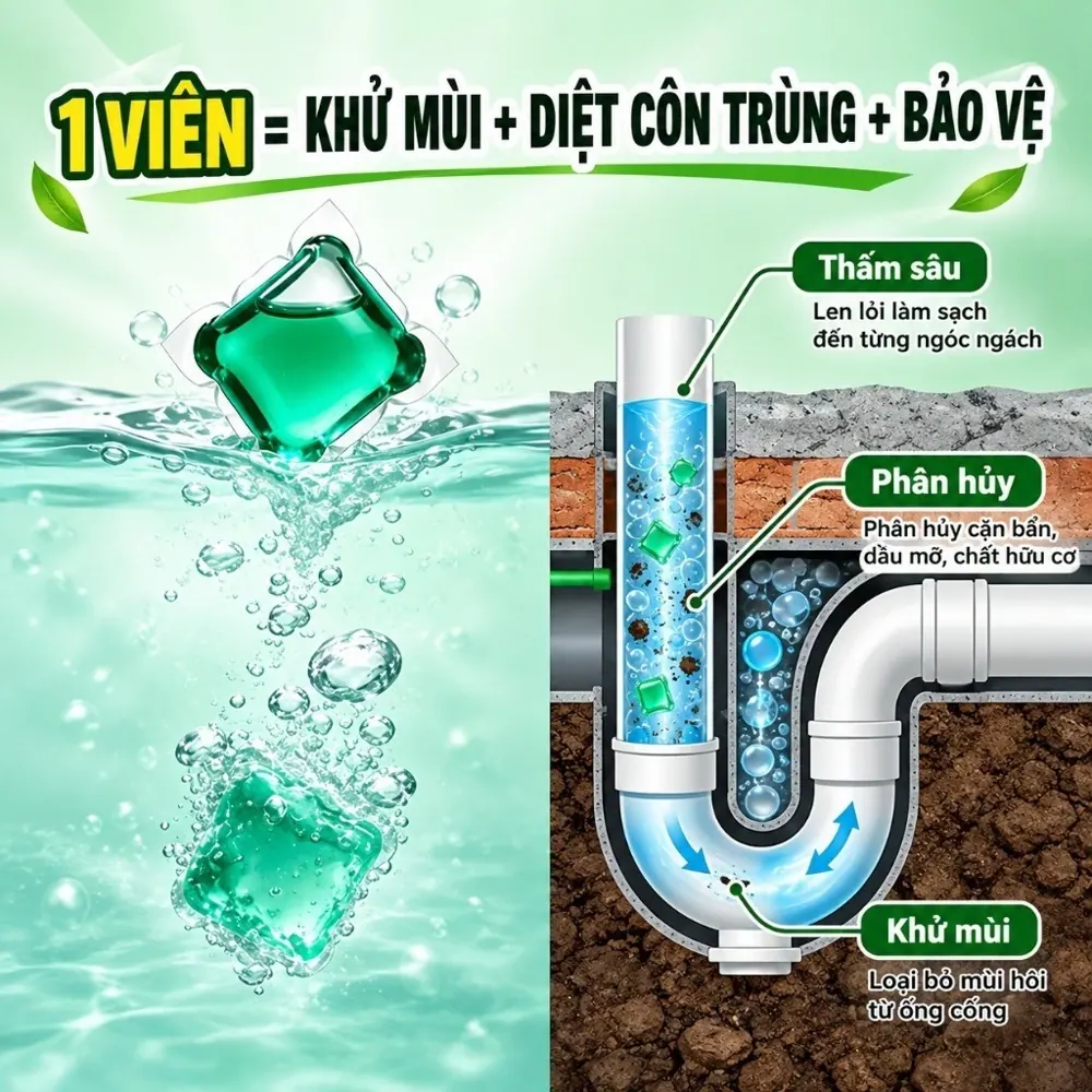 Hình mô tả viên khử mùi ống cống 2