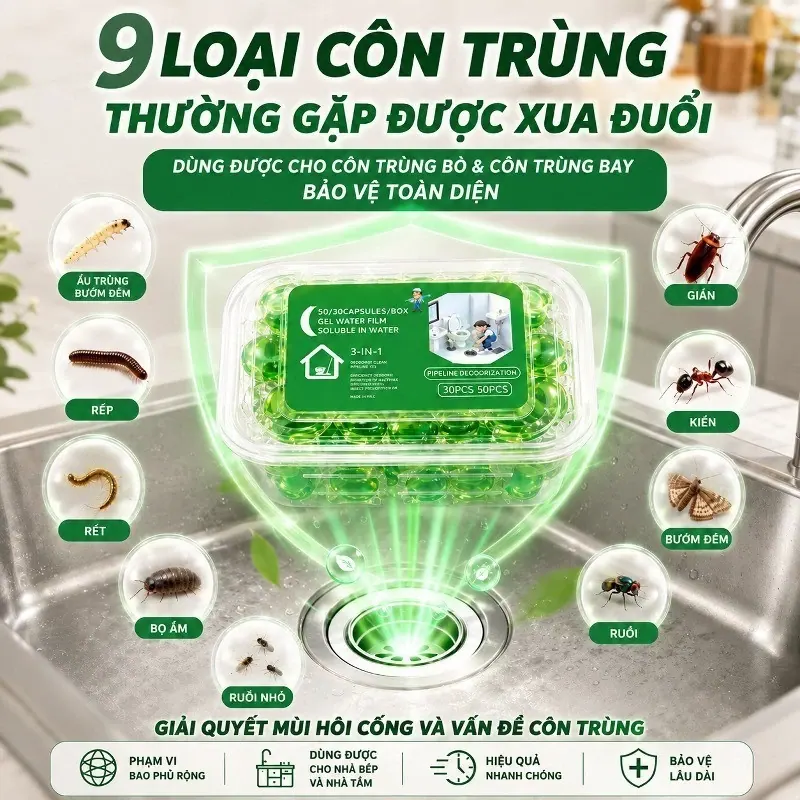 Hình mô tả viên khử mùi ống cống 6