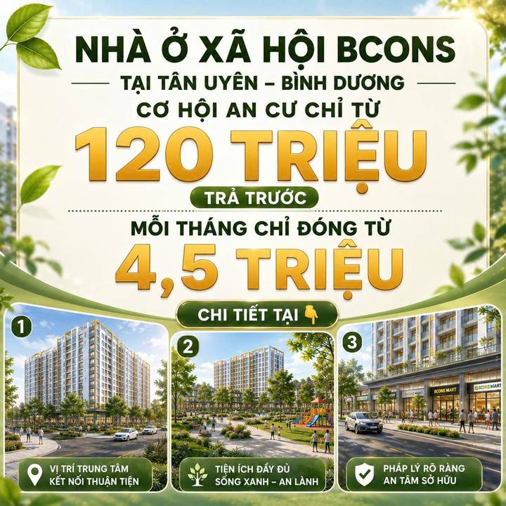 Ấn phẩm quảng cáo Bcons City Life — Cơ hội an cư chỉ từ 120 triệu trả trước