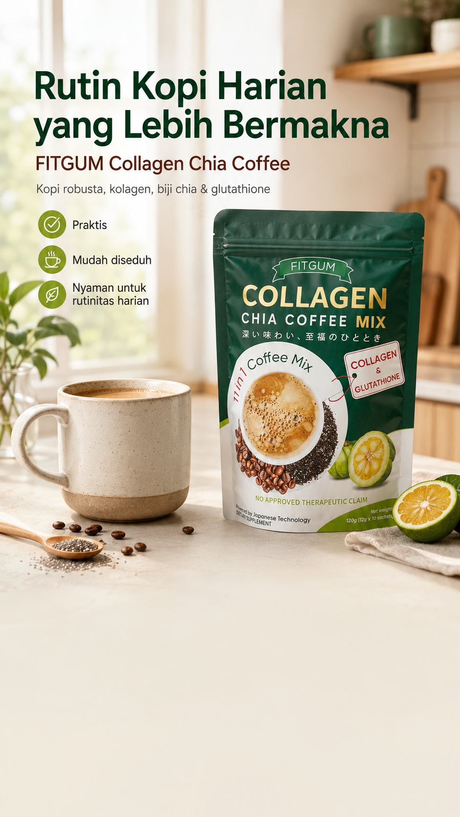 FITGUM Collagen Chia Coffee
