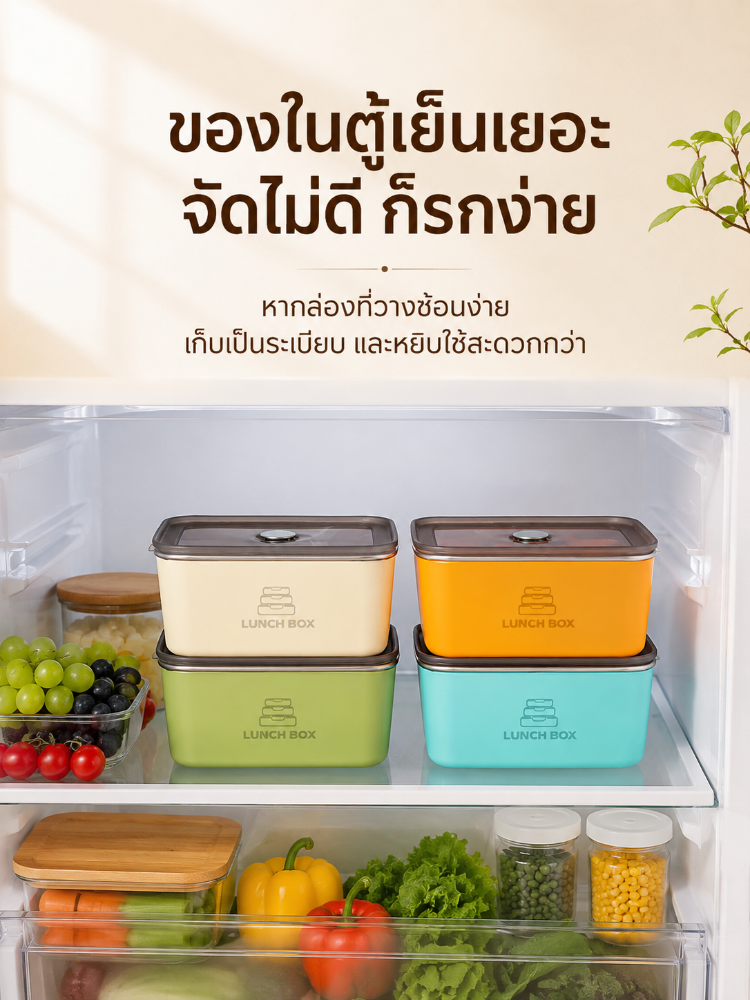 ของในตู้เย็นเยอะ จัดไม่ดี ก็รกง่าย