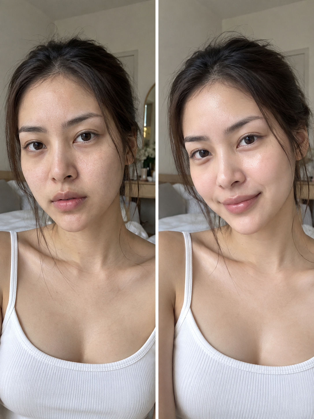 ผลลัพธ์ก่อนและหลังใช้โทนเนอร์
