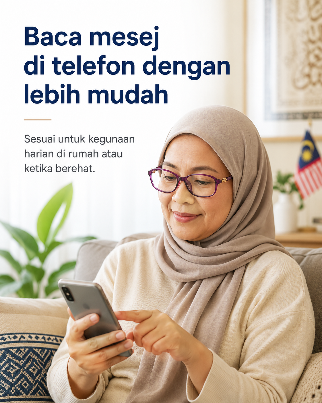 Baca mesej di telefon dengan lebih mudah