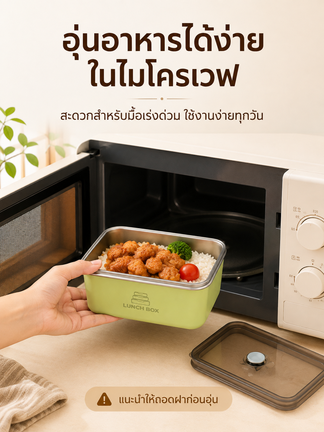 อุ่นอาหารได้ง่ายในไมโครเวฟ