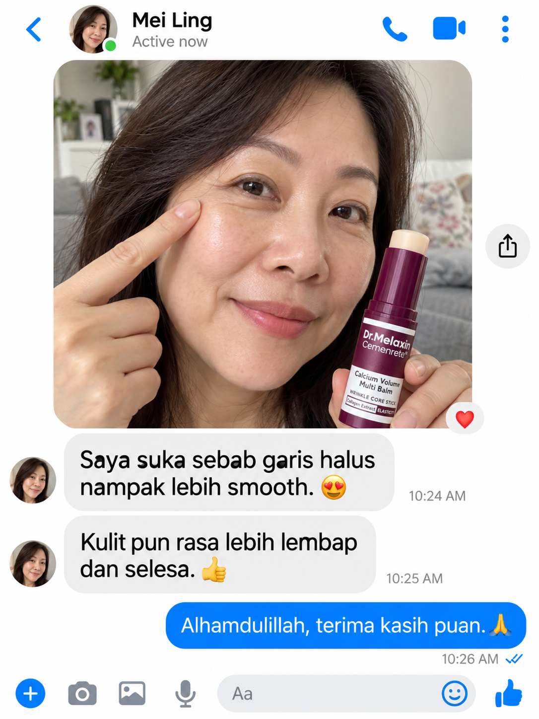 Perkongsian pelanggan Dr.Melaxin