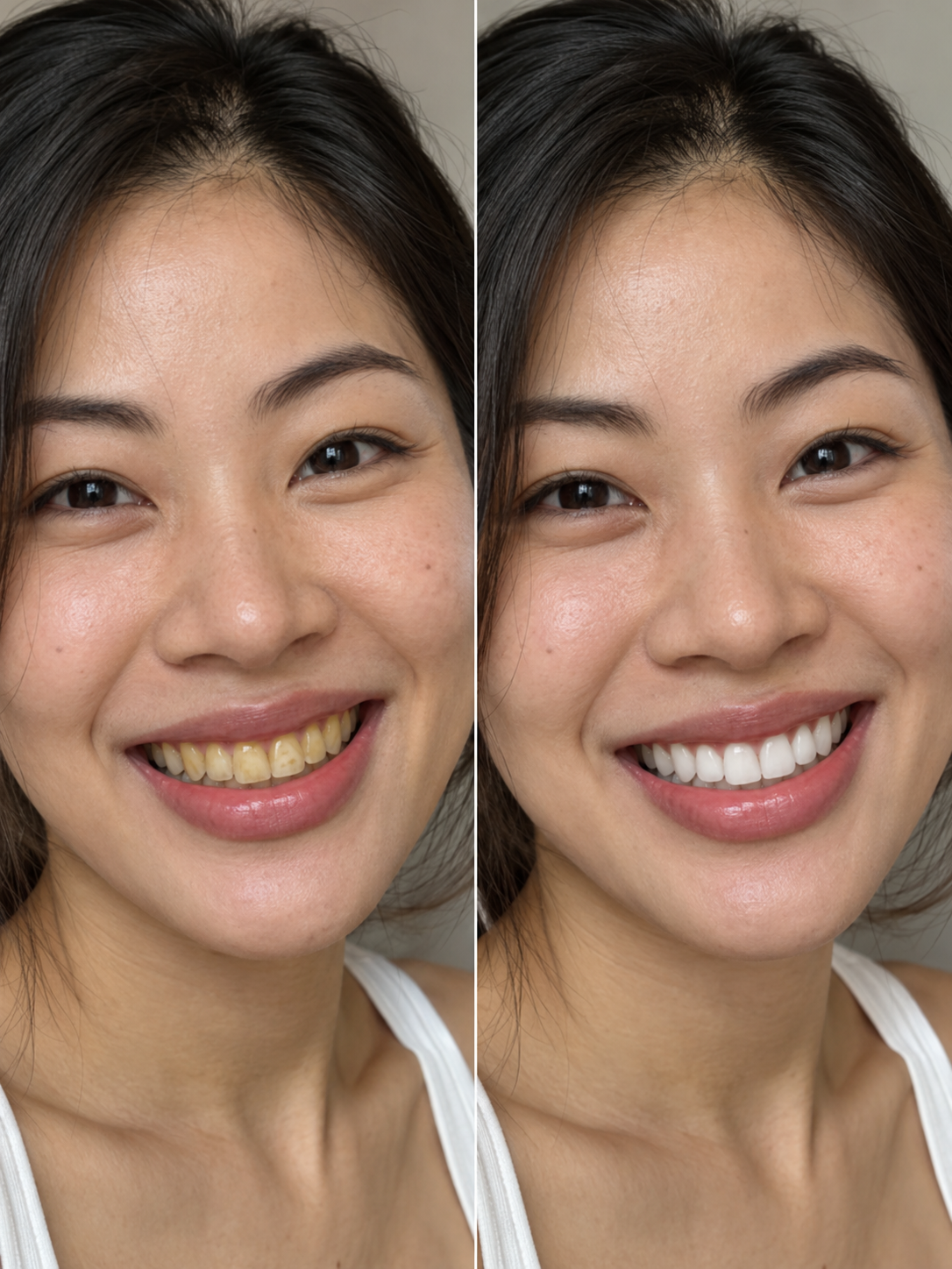 ผลลัพธ์ก่อนและหลังใช้ Medcodes Tooth Powder