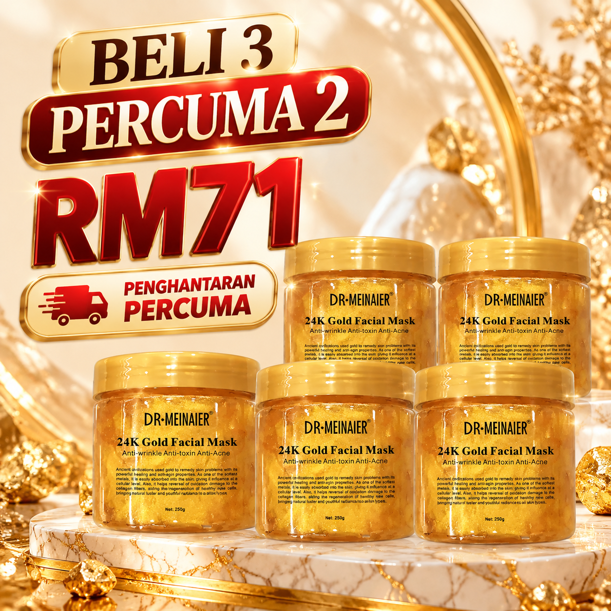 Pakej lima balang, beli tiga percuma dua