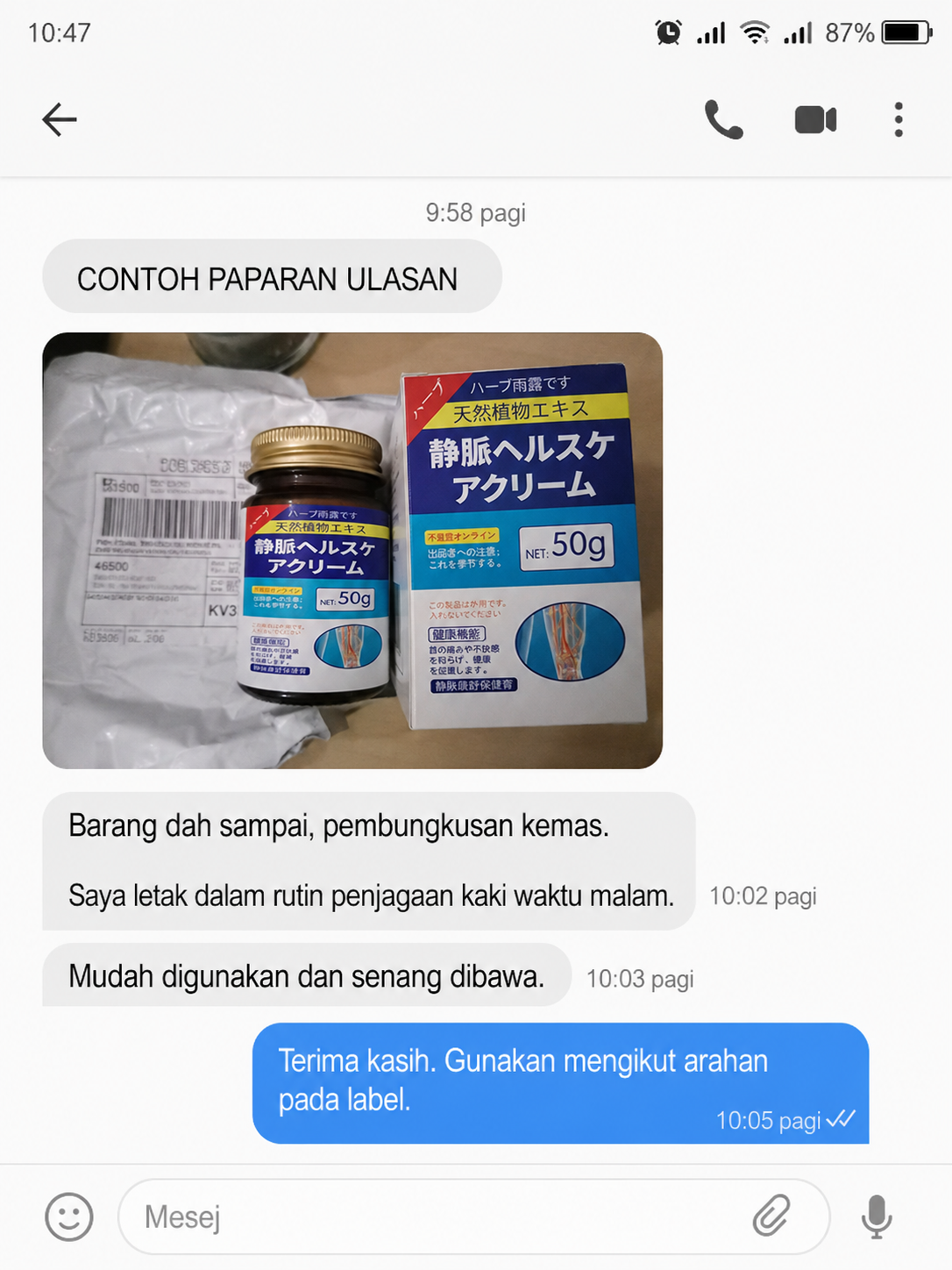 Perkongsian visual pengguna 1