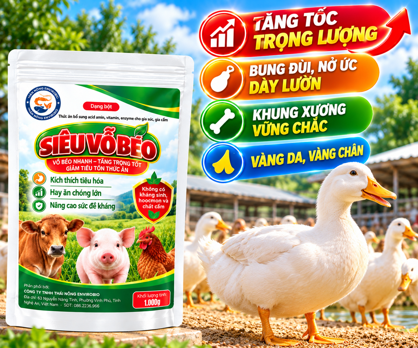 Ảnh giới thiệu Siêu Vỗ Béo cho VỊT