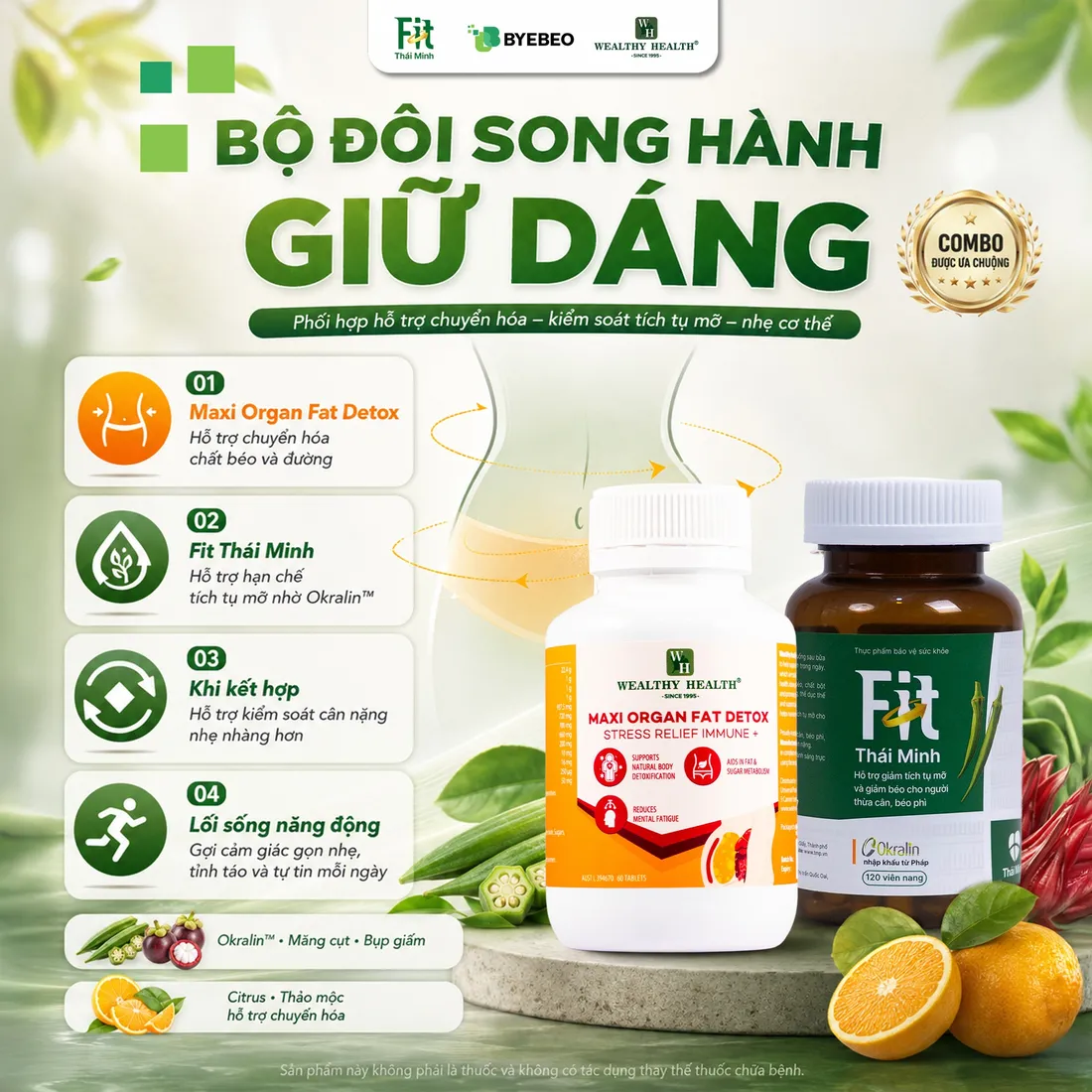 Combo MaxFit gồm Maxi Organ Fat Detox và Fit Thái Minh