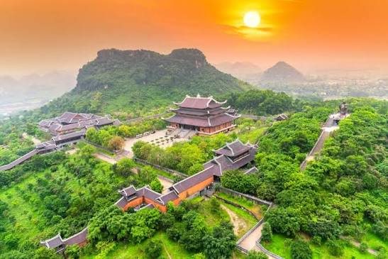 Bai Dinh Pagoda complex from above